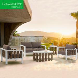 China Customized Color Rattan Wicker Garden Outdoor Aluminum Patio Furniture Sofa Set for Furniture factory