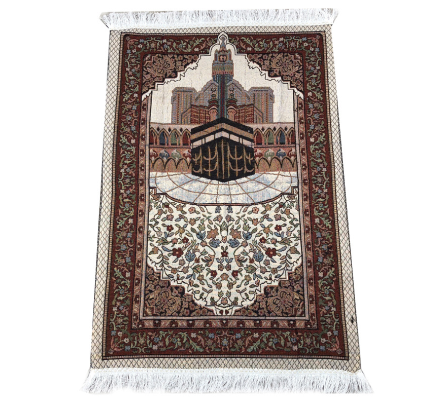 Handmade Knit Technique 100% Cotton Blanket Portable Braided Designs for Muslim Worship