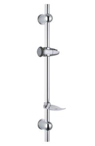 China stainless wall mount shower sliding bar set rainshower pipe chromed soap dish factory