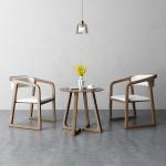 End Luxury All Solid Wood Round Chair for Modern Household Leisure Living Room