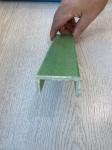 100mm Durability Green Fiberglass U Beam Wrapped By Polyester Veil