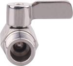 Mini Ball Valve NPT Female x Male Shut-Off Valve in Equal Stainless Steel 301
