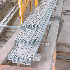 China 0.8mm - 3.0mm Slotted Galvanized Strut C Channel Steel Channels For Engineering factory
