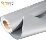 32 Oz Rubber Silicone Coated Fiberglass Fabric Material Anti Fire Curtain