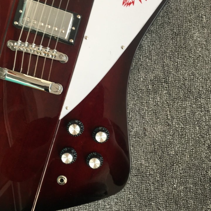 Chibson firebird electric guitar dark red finish firebird guitar free shipping honeyburst firebird guitar