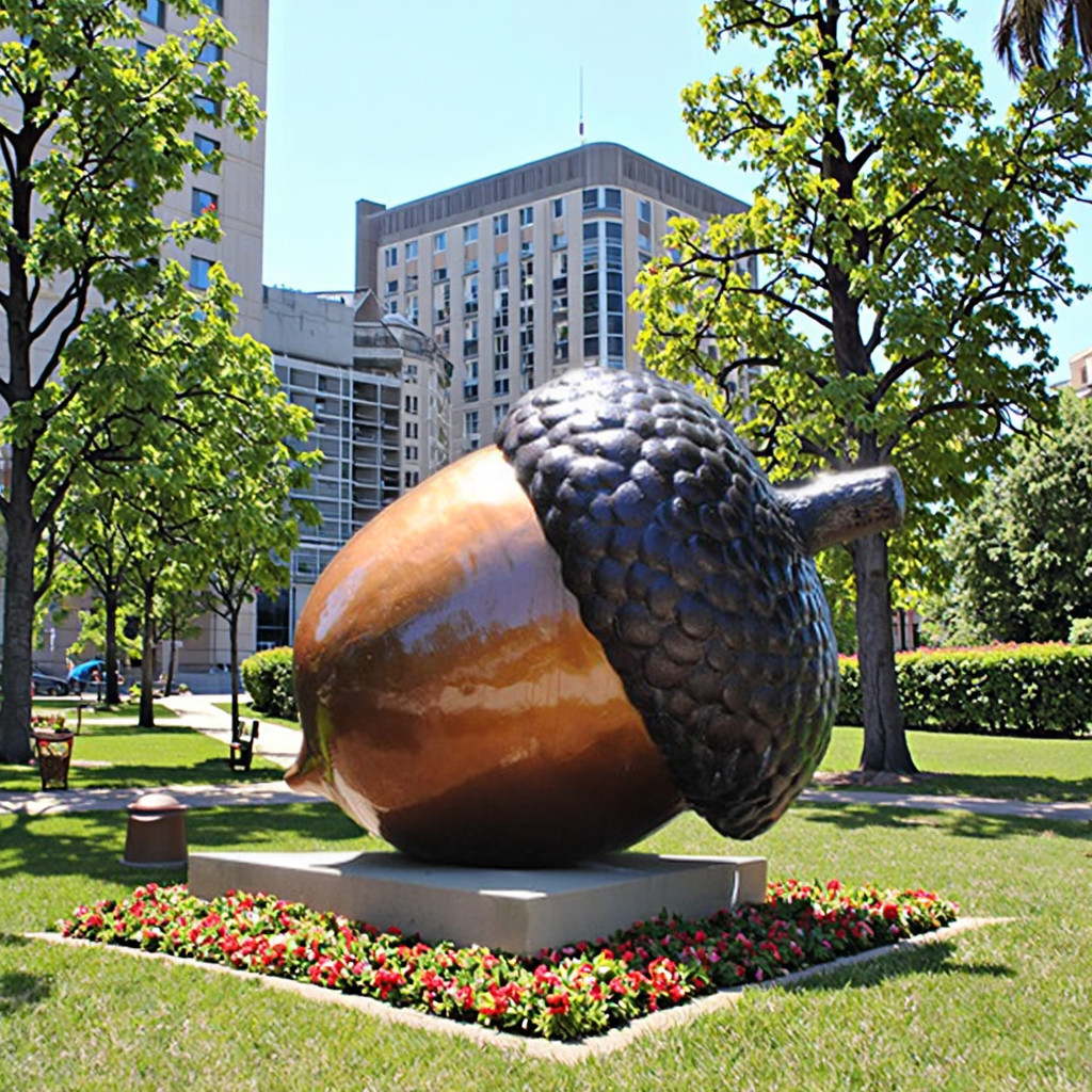 Giant Brass Bronze Casting Acorn Outdoor Sculpture Statue