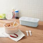 Cooking Condiment Flip Cover Partition Seasoning Plastic Salt Box