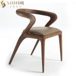 Multi Color Modern Solid Wood Dining Chairs Low Back 75cm Height