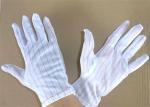 0.5cm Stripe Terylene Conductive Fiber Anti Static ESD Gloves For Clean Room