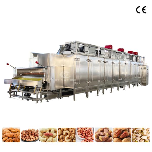 1000kg/h Multifunctional Food Grade Peanut Roasting Machine Fully Automatic Belt