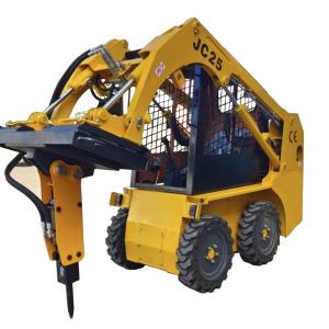 China 850kg Skid Steer Loader with Bosch Rexroth Hydraulic Pump and 0.4m3 Bucket Attachment factory