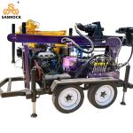 Water Well Drilling Trailer Borehole Drilling Rig Mobile Hydraulic Water Well