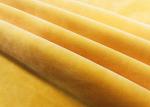 Dark Yellow Velvet Fabric Material 280GSM 92% Polyester Microfiber Velvet