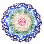 Indian Mandala Beach Towel Large Lotus Printing Towel Beach Round Pool Home