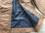 Tan Color Mens PU Jacket / Biker Coat With Metal Zip Through XS-XXL TW76239