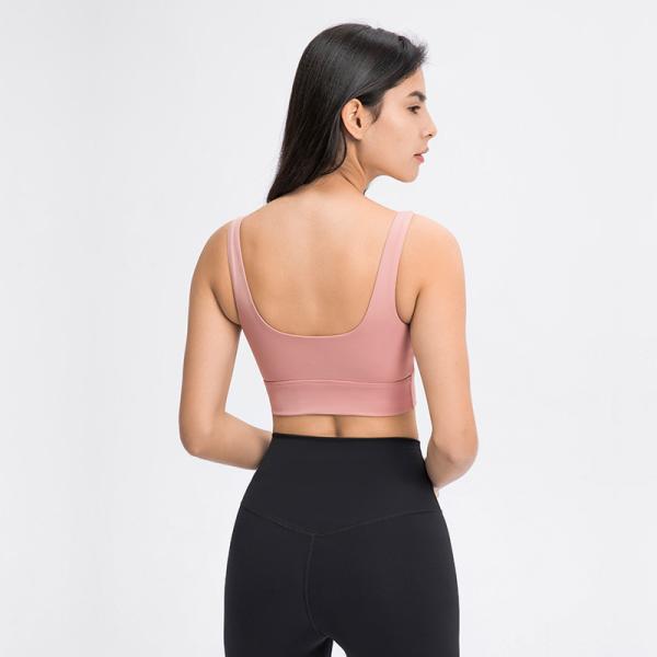 Latest U-Shaped Elastic Women Sports Bra Wide Strap Female Fitness Tank Top With