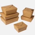 Leak Proof Kraft Paper Lunch Boxes For Parties Freezer Safe Eco Friendly