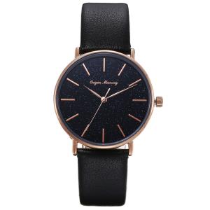 China Black 5ATM 36mm Analogue Wrist Watch 5BAR Leather Belt Watches For Ladies factory