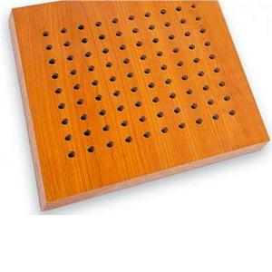 China Soundproof Perforated Wood Acoustic Panels Fiberglass Insulation Wooden Board factory