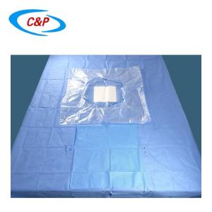 China Breathable Sterile Nonwoven Blue C-Section Surgical Drape For Cesarean Operations factory