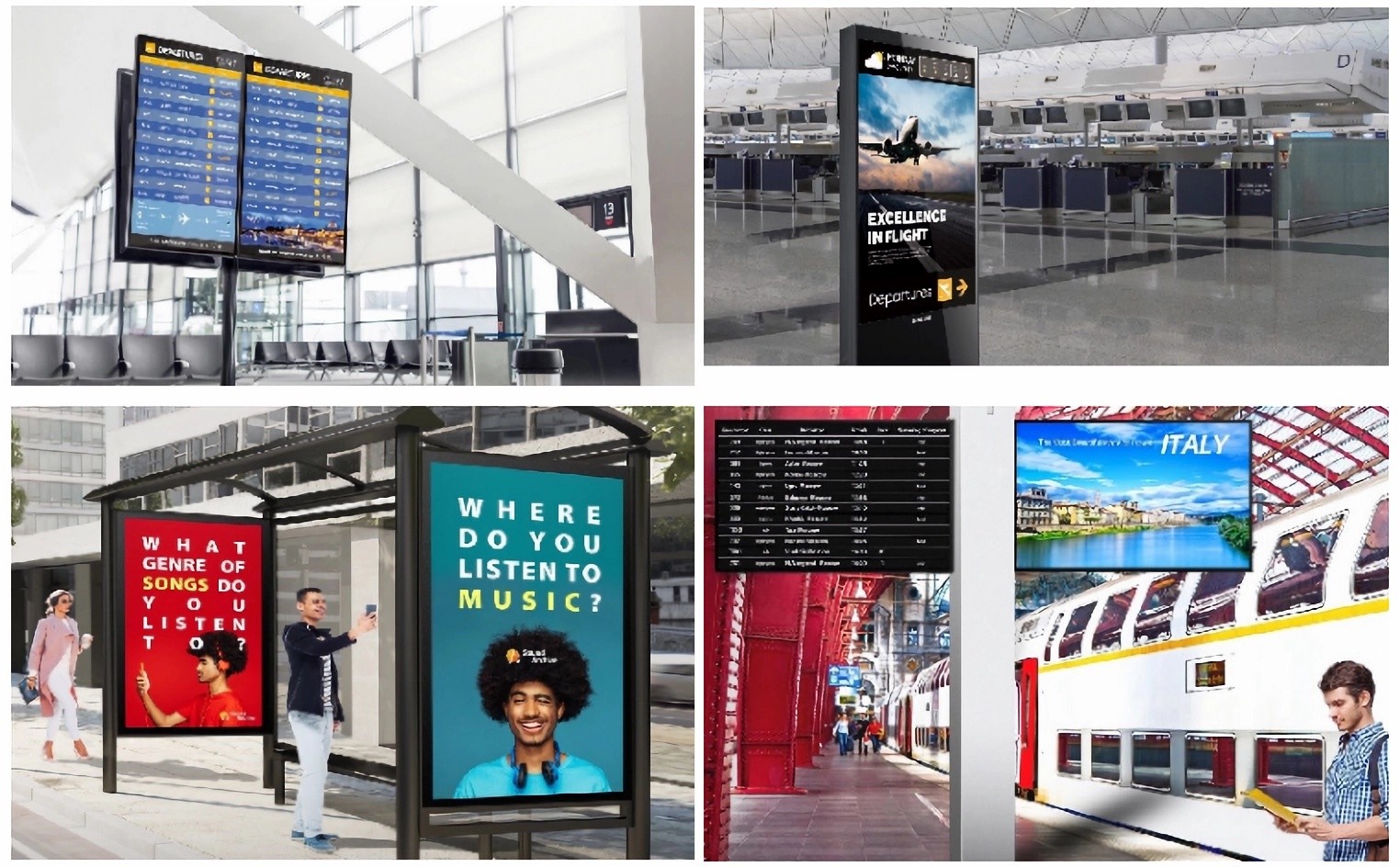 75 Inch Sunlight Readable Lcd Panel Large Size 3840*2160 Pixel Wall Mount