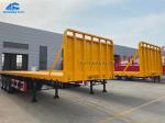 3 Axle Container Flatbed Semi Trailer For Container & Bulk Cargo Transport