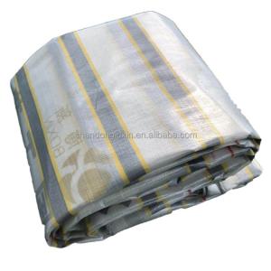 China Woven PE Tarpaulin with Coated Stripes Rainproof Dustproof Waterproof Sun Resistant 's factory