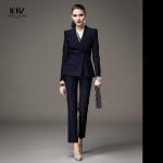 Autumn Dress Women's Fitted Business Suits with Hand Embroidery and Pure Pattern