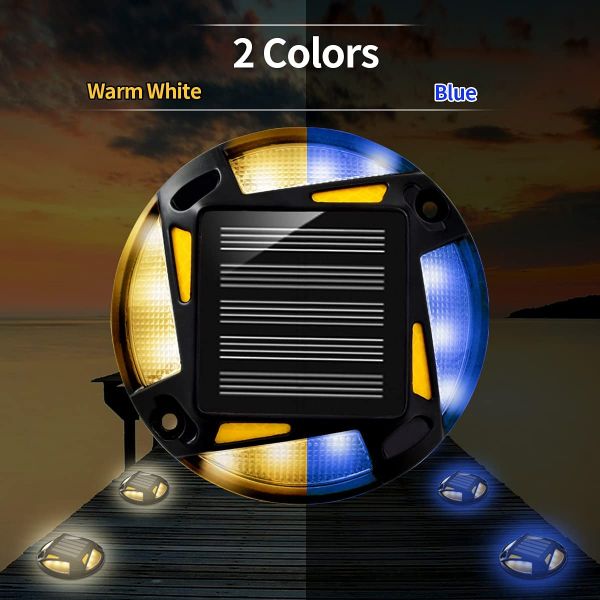 Aluminum Solar Road Stud with 12 LED Beads 1.2V Ni-Mh Battery and 4.5h Charging for 20h Operation