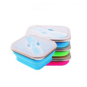China Reusable Silicone Collapsible Lunch Box Customized Food Storage Silicone Container factory