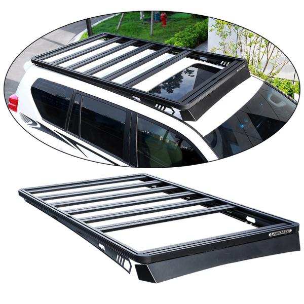 Roof Rail Rack Basket Rain Gutter Mount Car Roof Racks for Toyota Land Cruiser