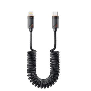 China ESSAGER ES-X66 Spring Style 29W USB-C To Lighting Charging Cable Cord 1.8m Length Shielding Braid Included factory