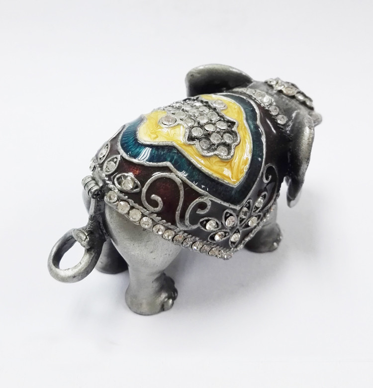 Gift Jewelry Box Elephant Shape Trinket Box Alloy Jewelry Box