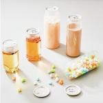Plastic Beverage Cans 330ml 500ml Soda Drinking Bottle For Coffee Milk With Lids