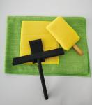 Non-Scratch Microfiber Cleaning Dishes Pad Scrub Sponges For Kitchen BathRoom
