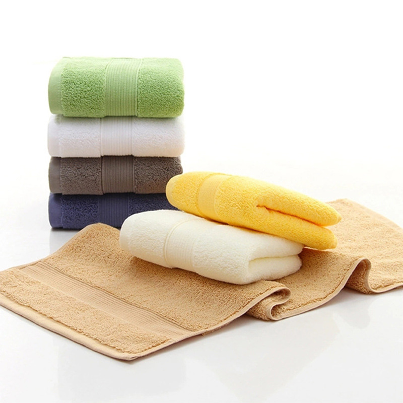 Customized Color Luxury Embroidered Striped Pattern Bath Towel Set for Home Hotel Spa