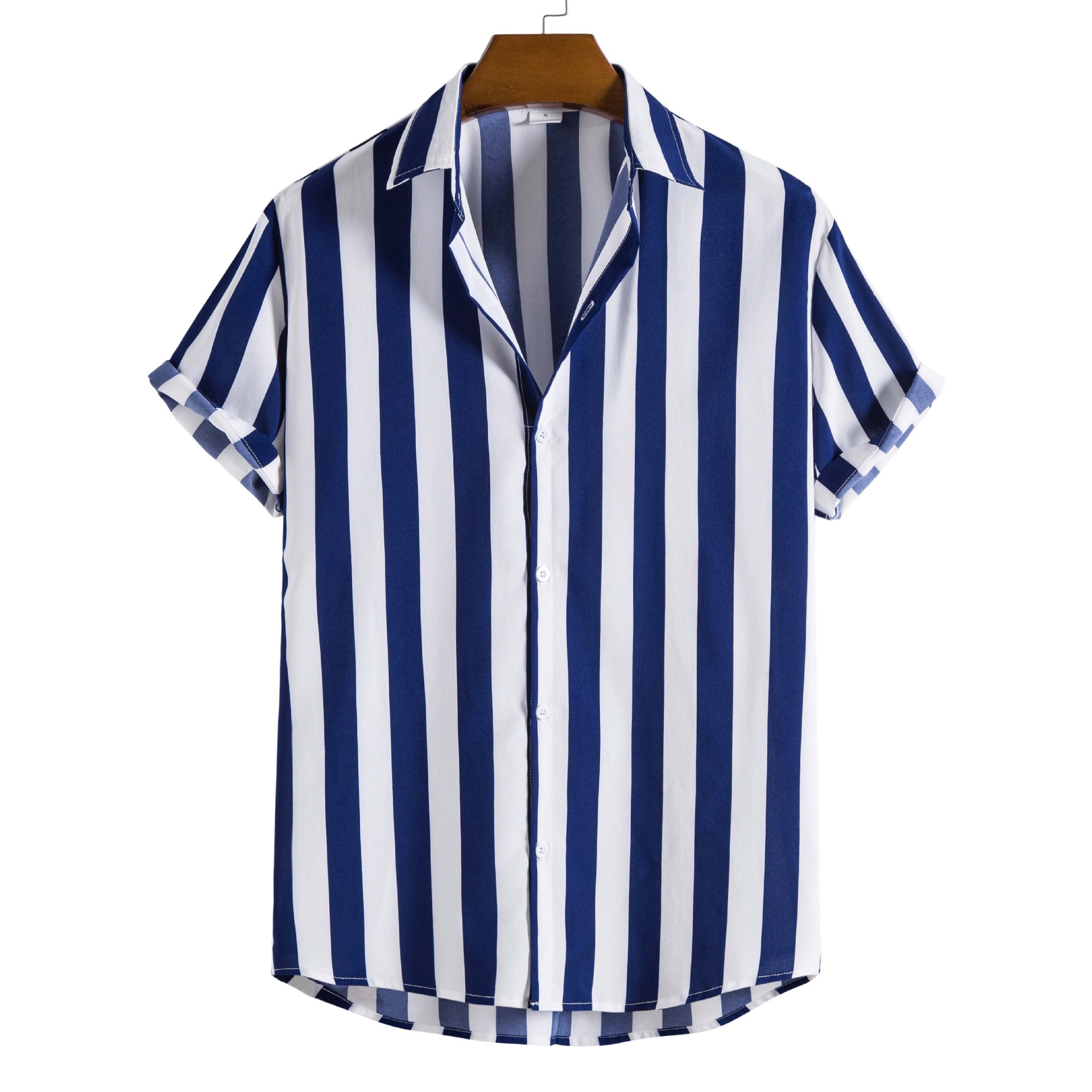 Summer Men's Short Sleeve Shirt in Nonwoven Fabric for Plus Size Men's Clothing