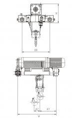 China Custom Double Girder Electric Steel Wire Rope Hoists SH Type Motor Protection IP54 factory