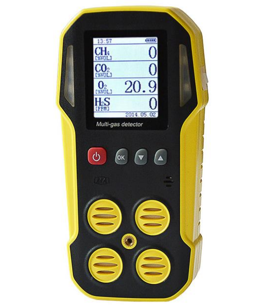 Multi-Gas Portable Detector with Data Logger - CH4/CO2/H2S/O2 Gas Analyzer for