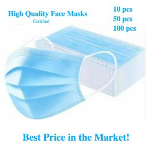China Earloop Style Blue Non Woven Face Mask , Surgical Grade 3 Layer Face Mask on sale