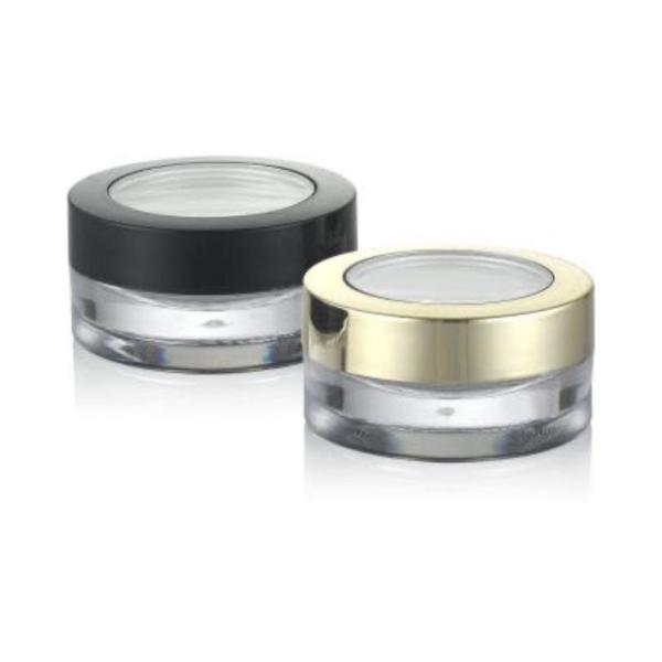 PS Material Structure 5ml Cosmetic Packaging Clear Amber Black Plastic Cream Jar