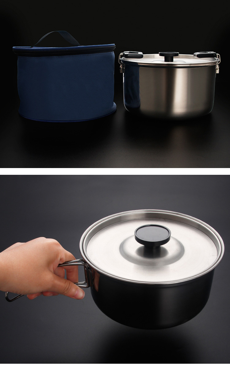 OEM/ODM Camp Cook Set Outdoor Cooking Soup Pot Vegetable Bowl Camping Mess Kit Camping Cookware Set