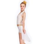 Lyrical Dance Competition Costumes Halter Neck Bodice Noble Sleeveless Half