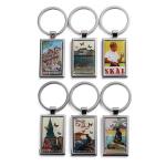Resin Epoxy Photo Metal Keychain Ring Holder OEM ODM Acceptable