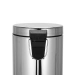 3L/5L/8L/12L/20L/30L Stainless Steel Foot Pedal Bin Rolling Cover Type Round