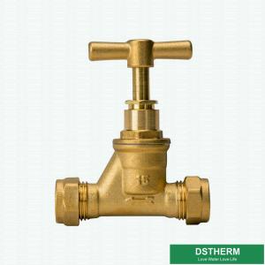China Garden Two Ways Water Pipe Brass Stop Cock Valve Customized Heavier Type Strong Quality Stop Cock Valve factory