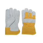 Microfiber Synthetic Spandex Yellow Cowhide Leather Work Gloves Cut Resistant