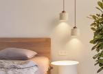 Yellow travertine wooden pendant lamp bedroom for home decorator interior stone