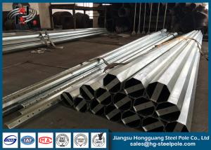 China Octagonal Steel Street Lighting Pole , Tubular Electrical Utility Poles Anti Rust factory