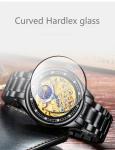 KINYUED popular stainless steel classical automatic luminous hands mens